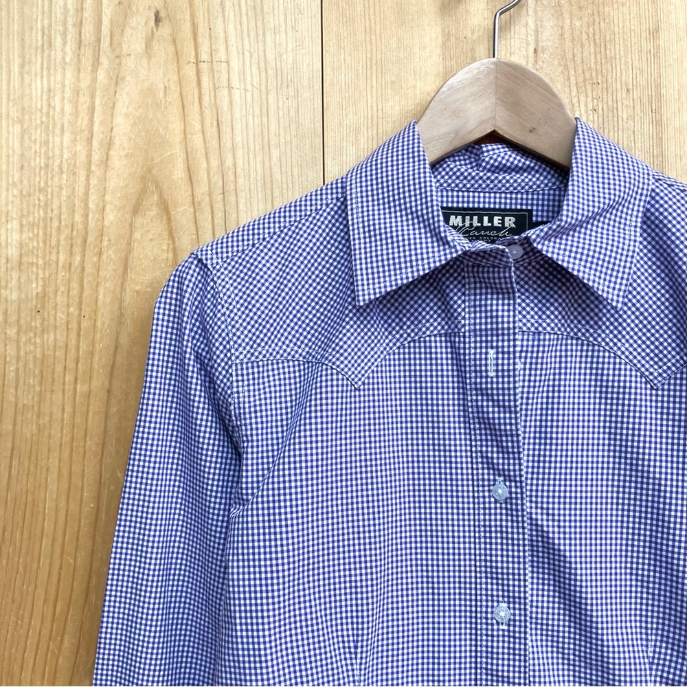 Miller Ranch EUC Checked Button Up Top Blouse Sz Medium